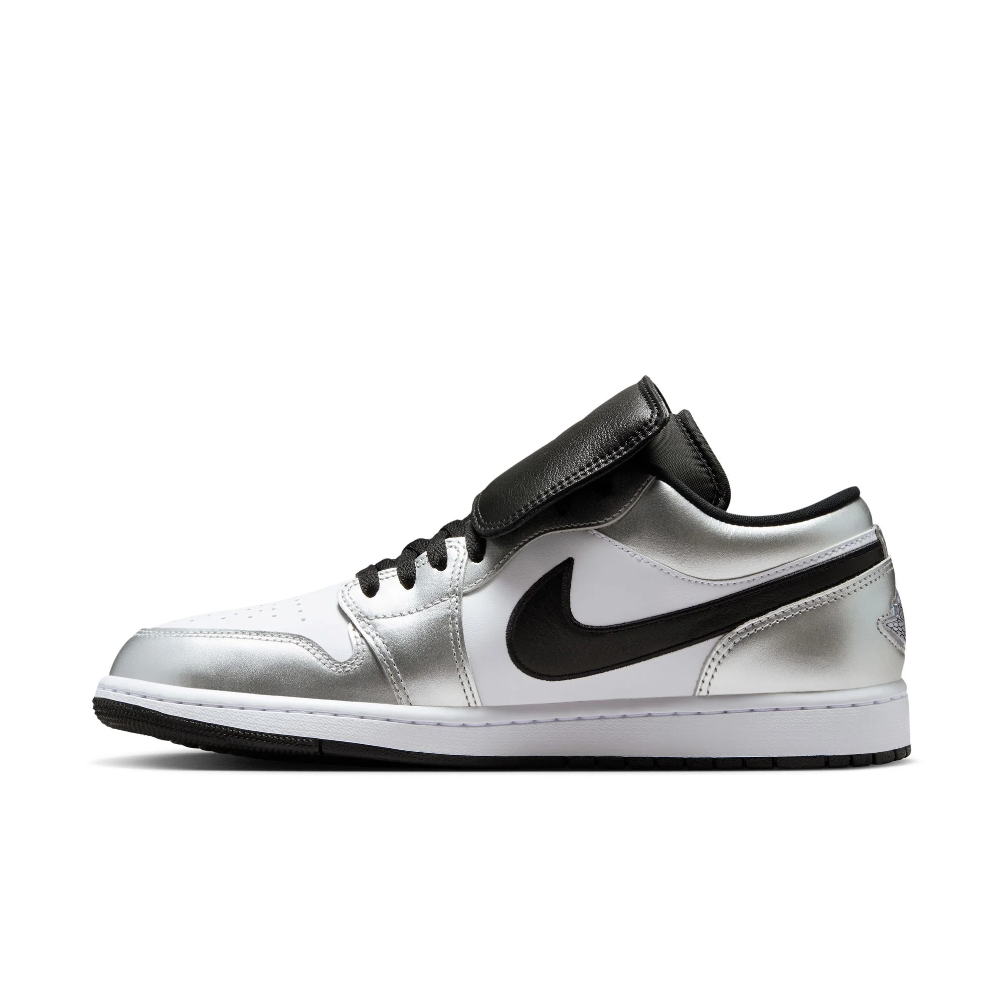 Air Jordan 1 Low SE Color: WHITE/BLACK-WHITE-METALLIC SILVER Style: IR2278-100 - Image 11