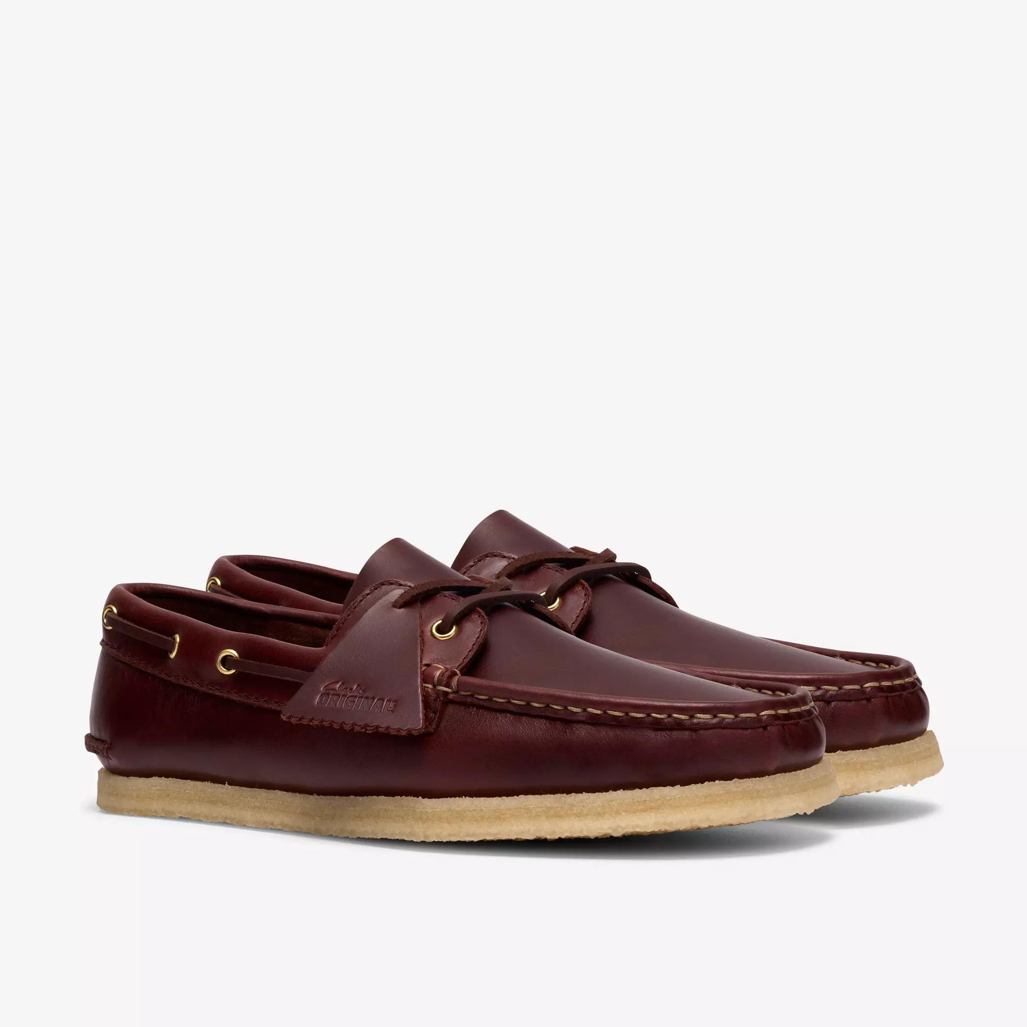 Clarks Godney Boat Mens Shoes Color: British Tan Leather Style: 26185687 - Image 2