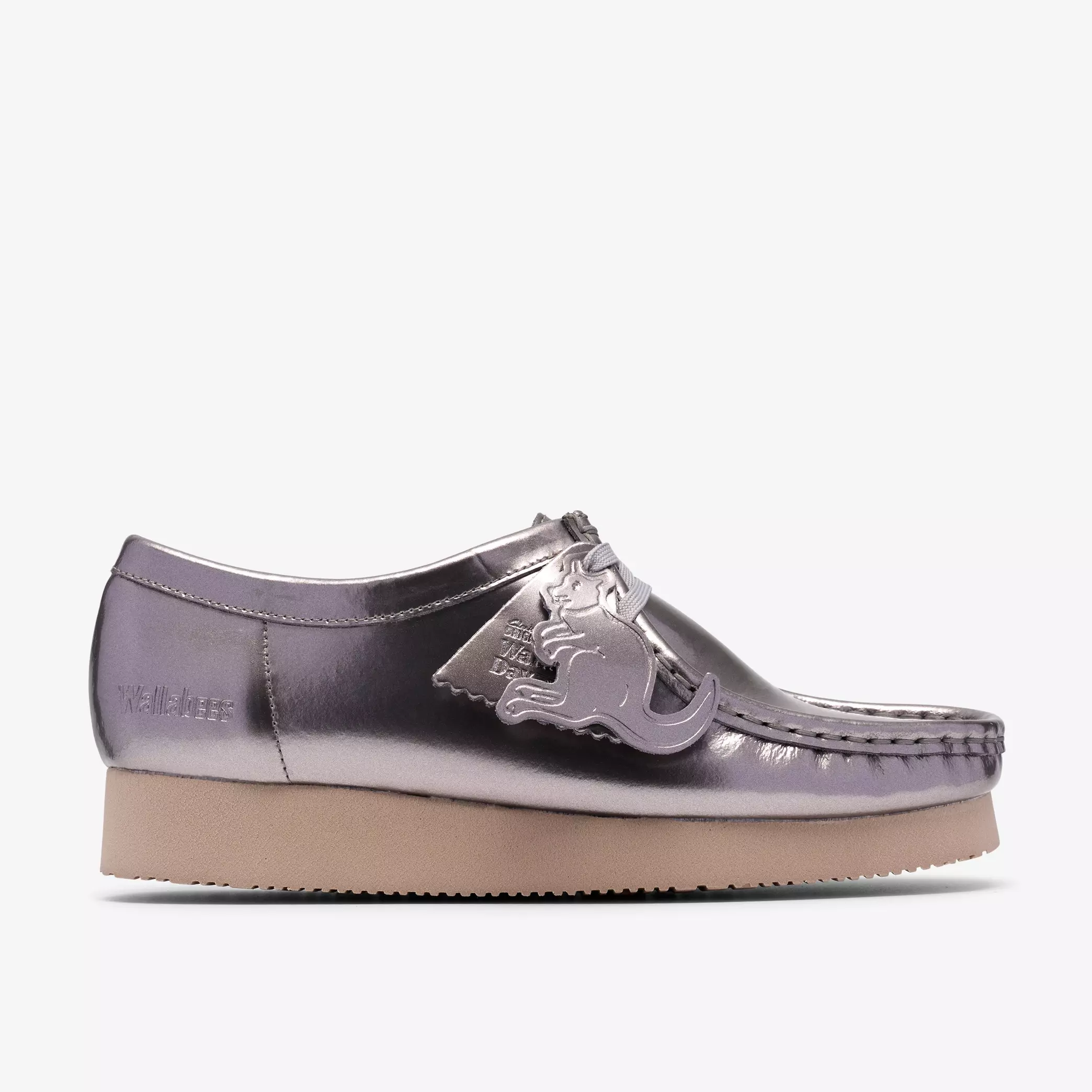Clarks Wallabee WOMAN Silver Patent Style: 26186506 - Image 6