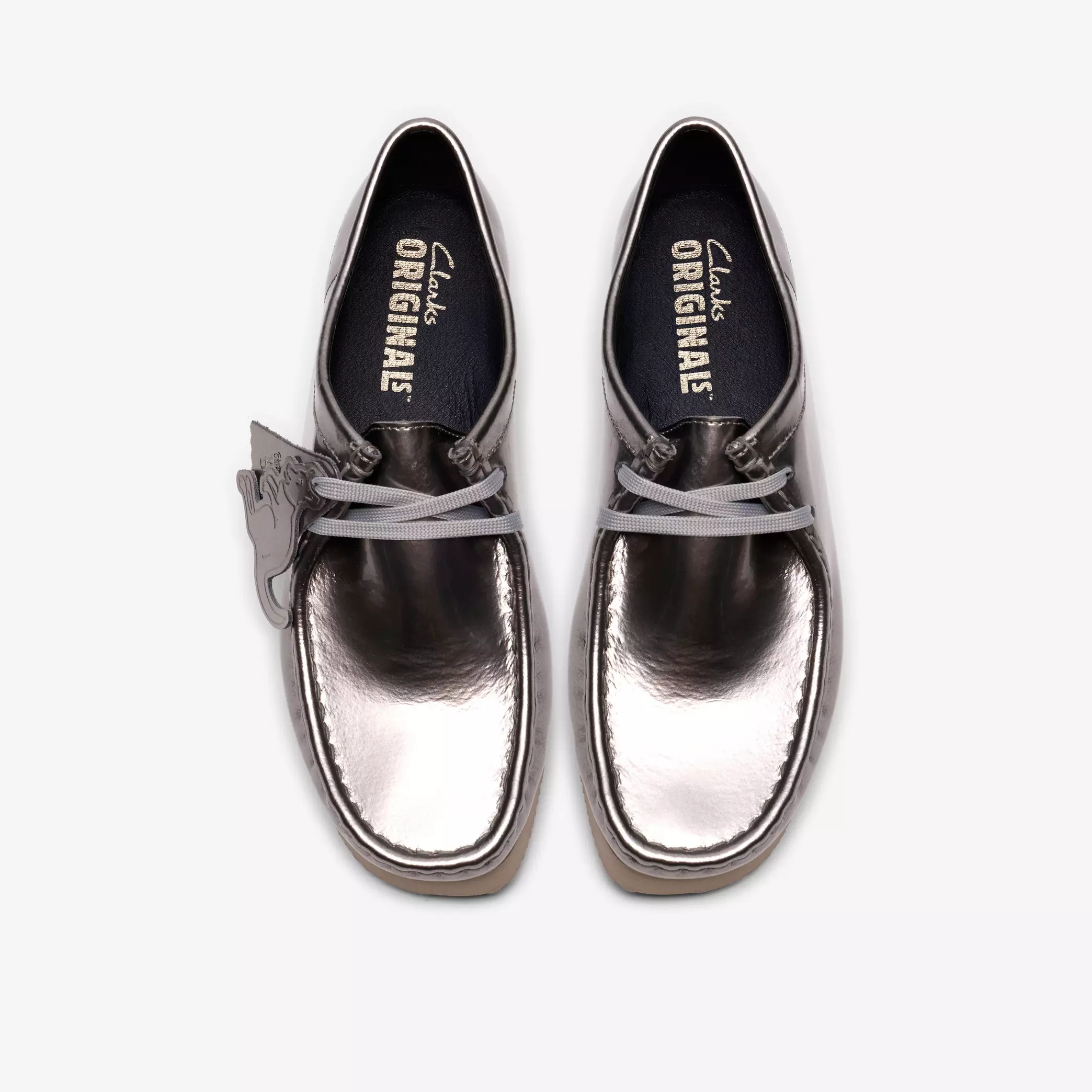 Clarks Wallabee WOMAN Silver Patent Style: 26186506 - Image 7