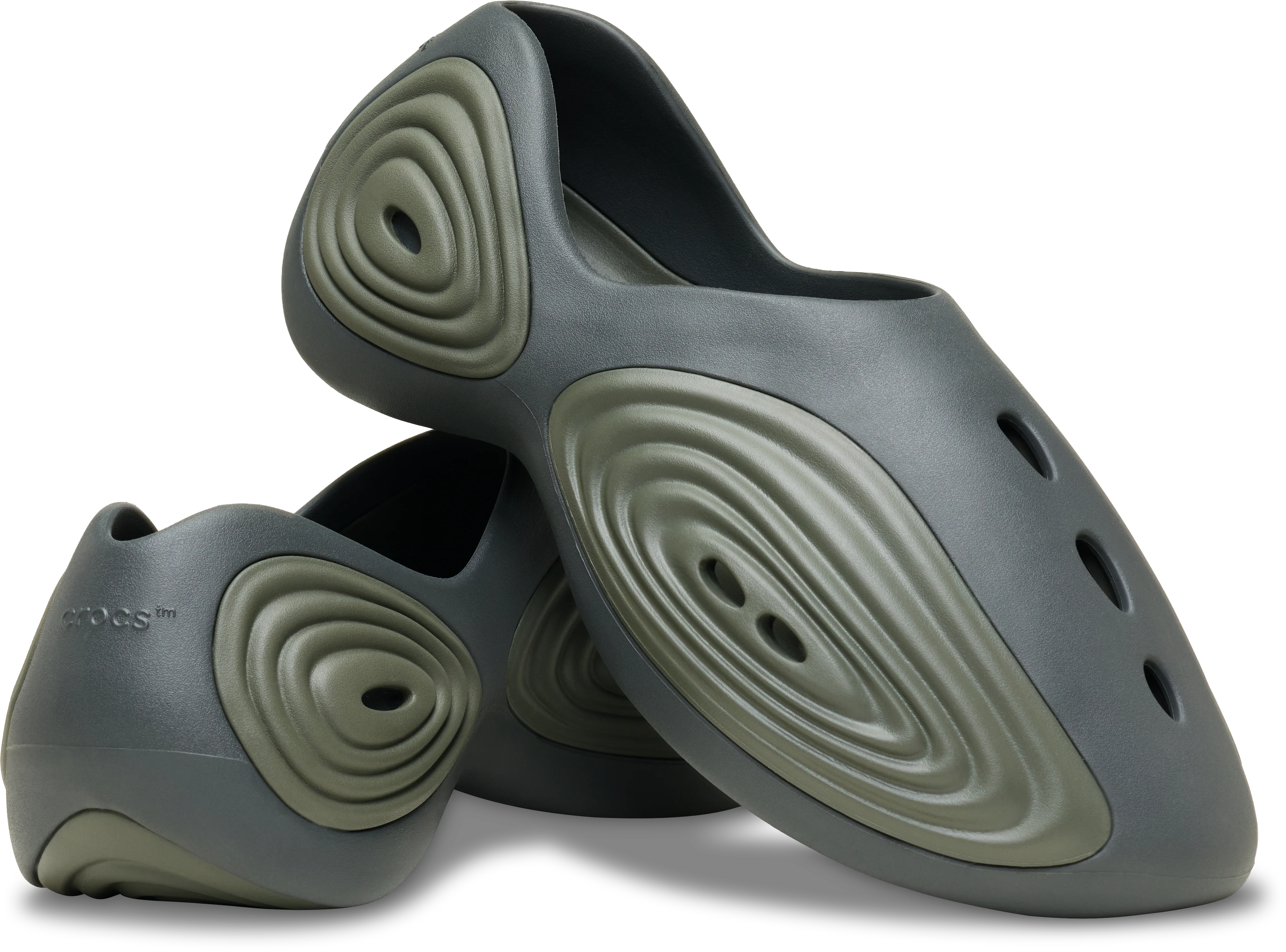 Crocs Ripple Gpt/DOI Color: Graphite/Dusty Olive Style: 214154-1GO - Image 6