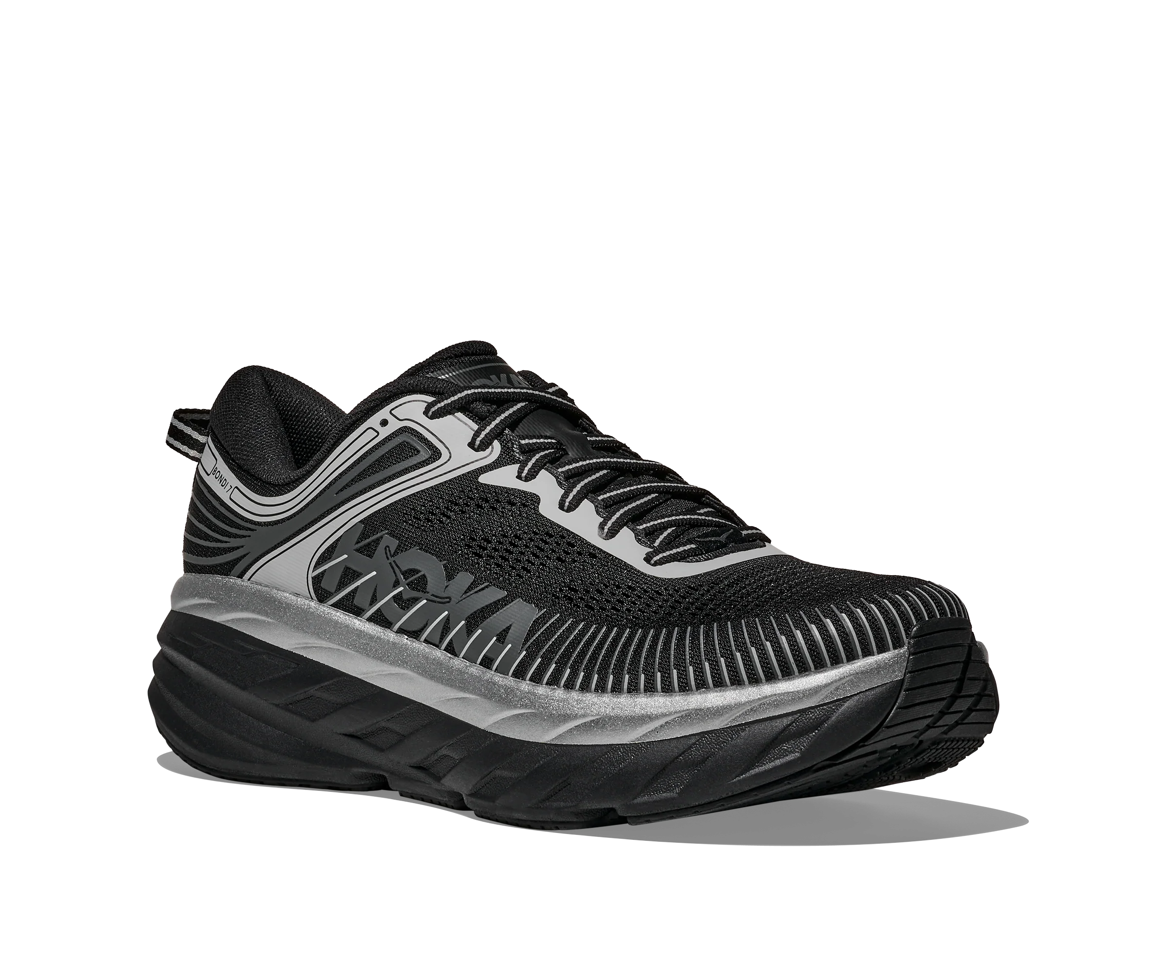 HOKA Bondi 7 stealth Black / Stardust 1110518-BKSTR - Image 4