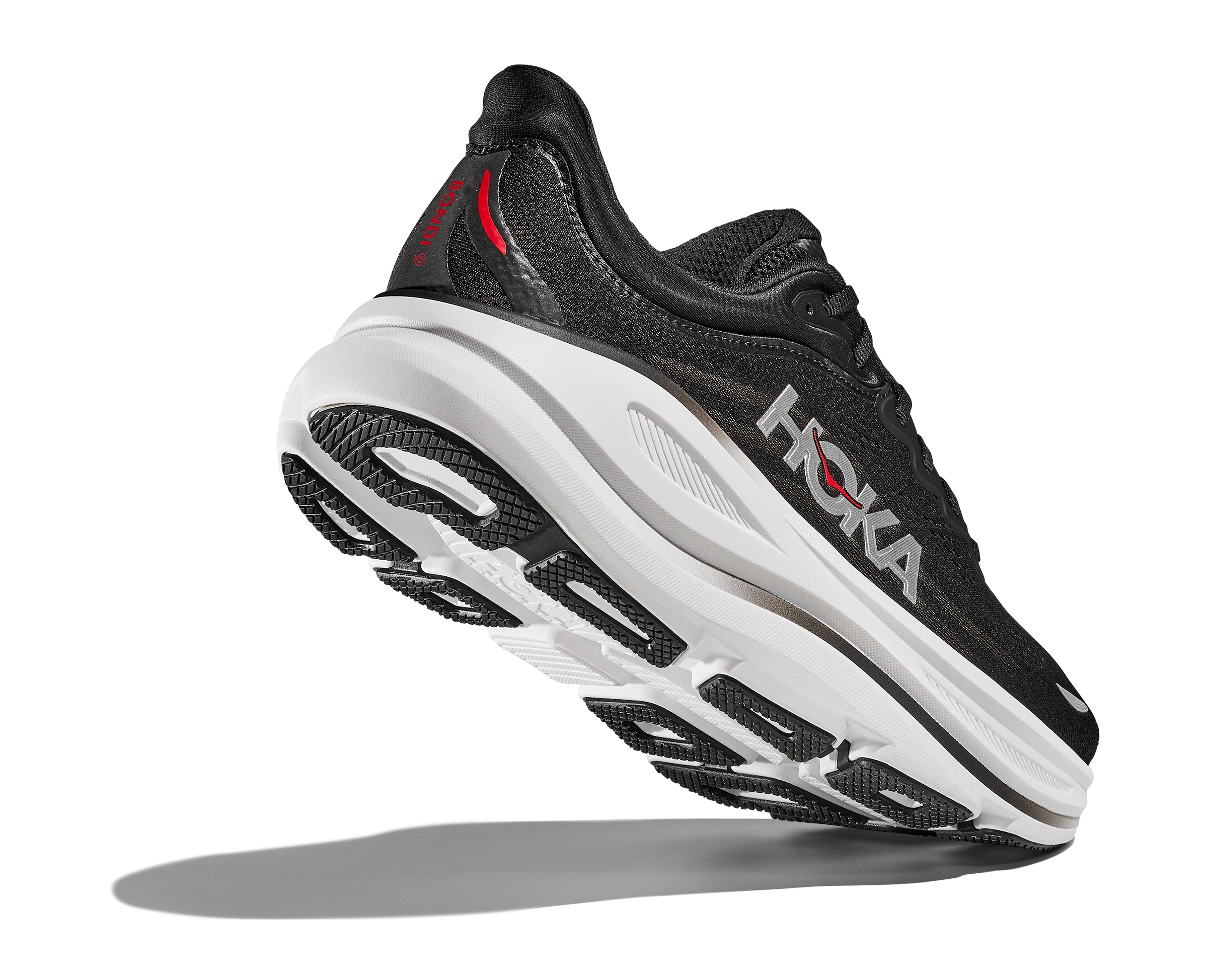 HOKA Men's BONDI 9 Black/Vermillion 1162011-bkvr - Image 4