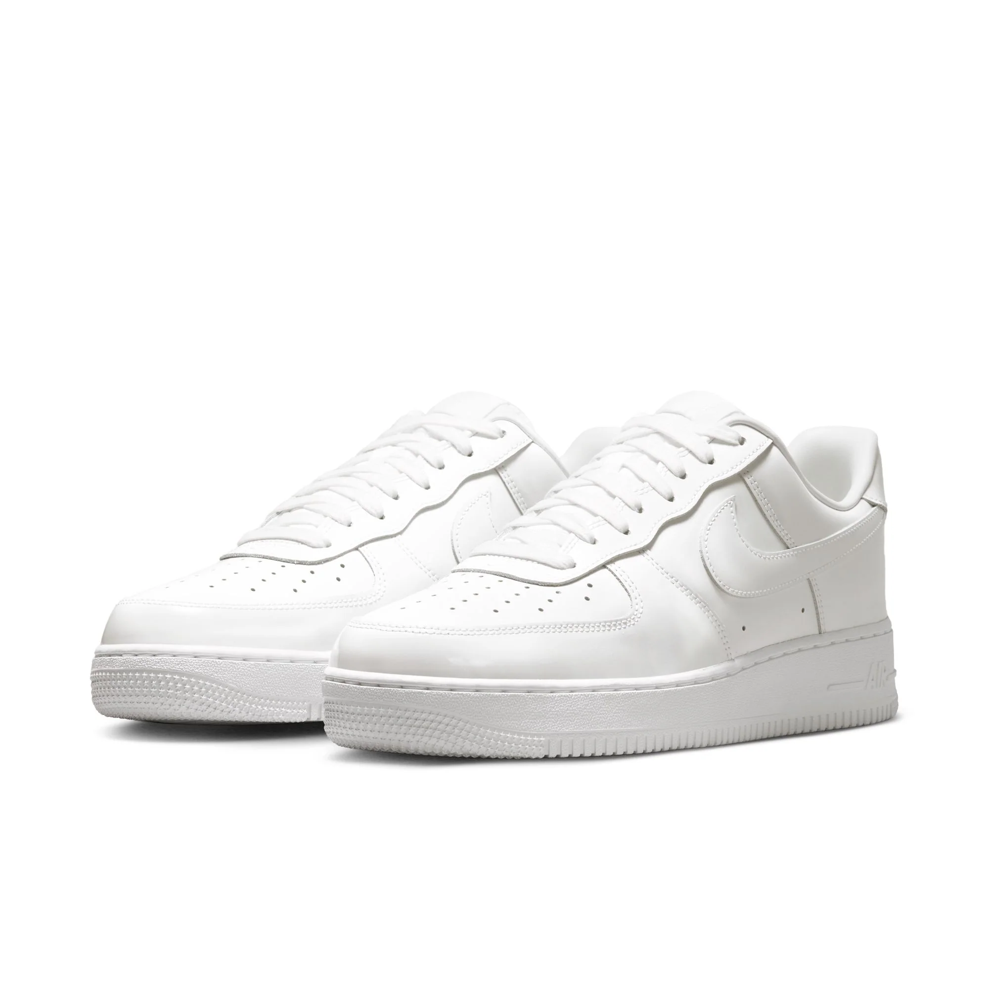 Nike Air Force 1 '07 Premium "Patent Leather" Color: WHITE/WHITE Style: IV2857-100 - Image 2