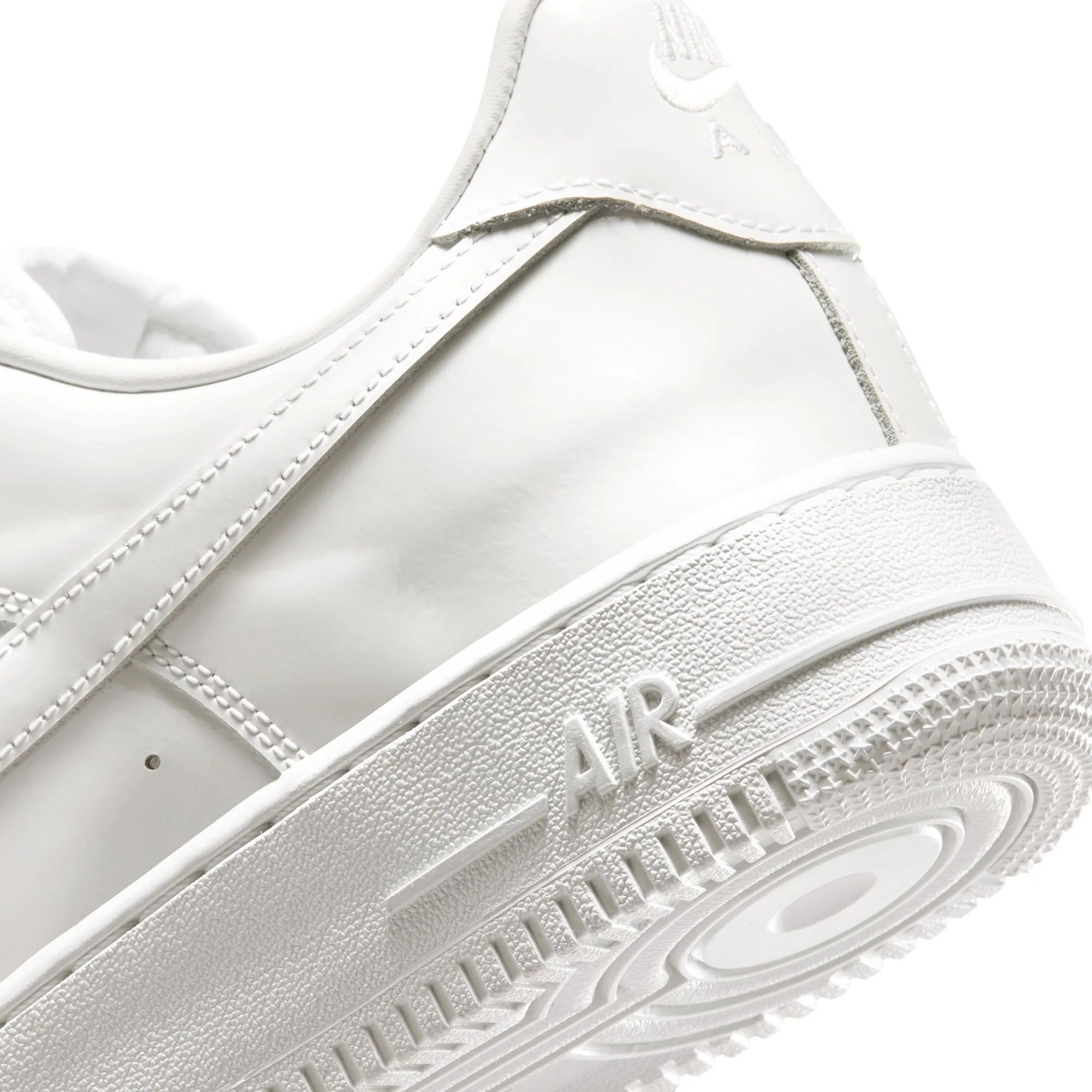 Nike Air Force 1 '07 Premium "Patent Leather" Color: WHITE/WHITE Style: IV2857-100 - Image 7