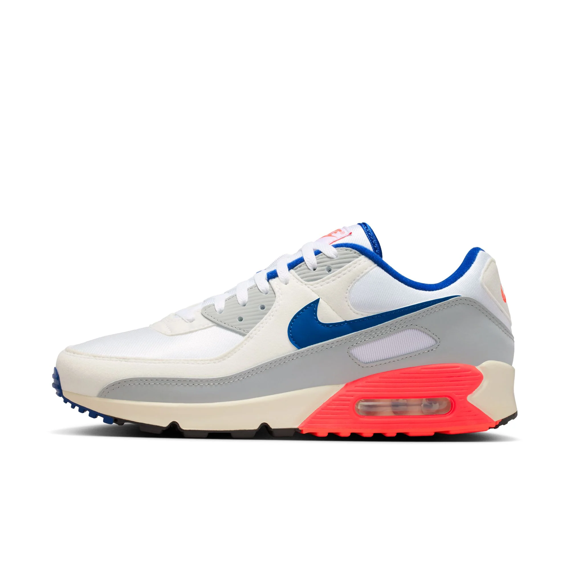 Nike Air Max 90 Color: LT BASE GREY/SPORT ROYAL-COCONUT MILK Style: IU0767-001 - Image 3