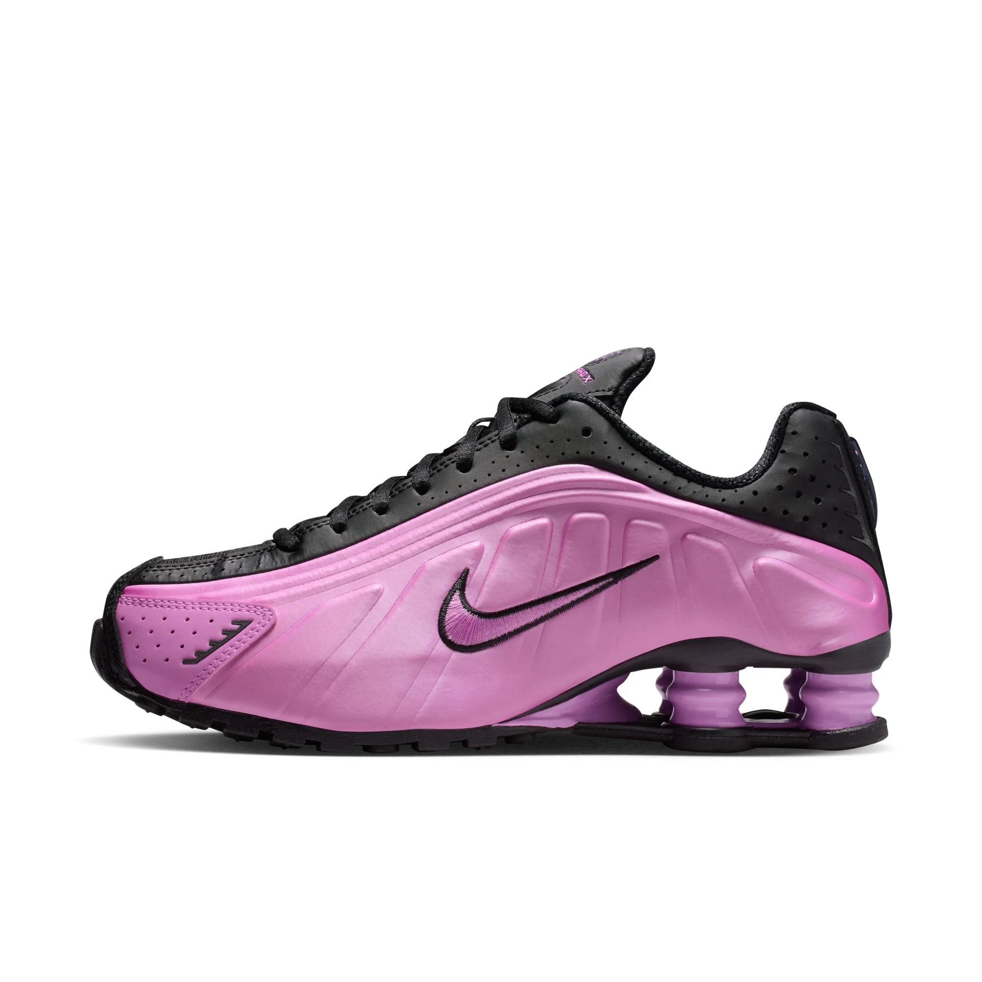 Nike Women's Shox R4 Color: BLACK/LT MAGENTA-BLACK Style: AR3565-014 - Image 9