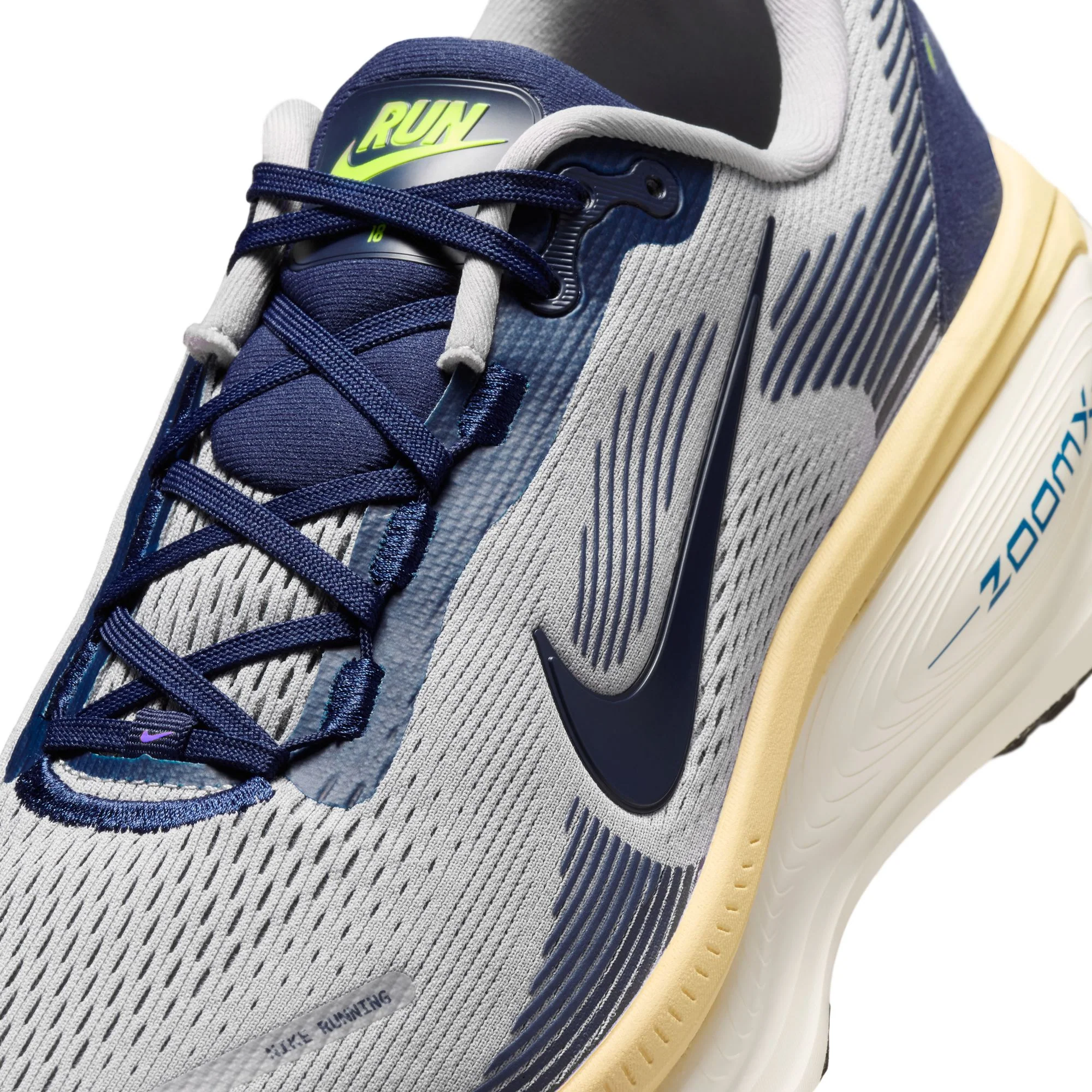 Nike Vomero 18 Color: WOLF GREY/MIDNIGHT NAVY-PEWTER-SAIL Style: IR1812-012 - Image 5