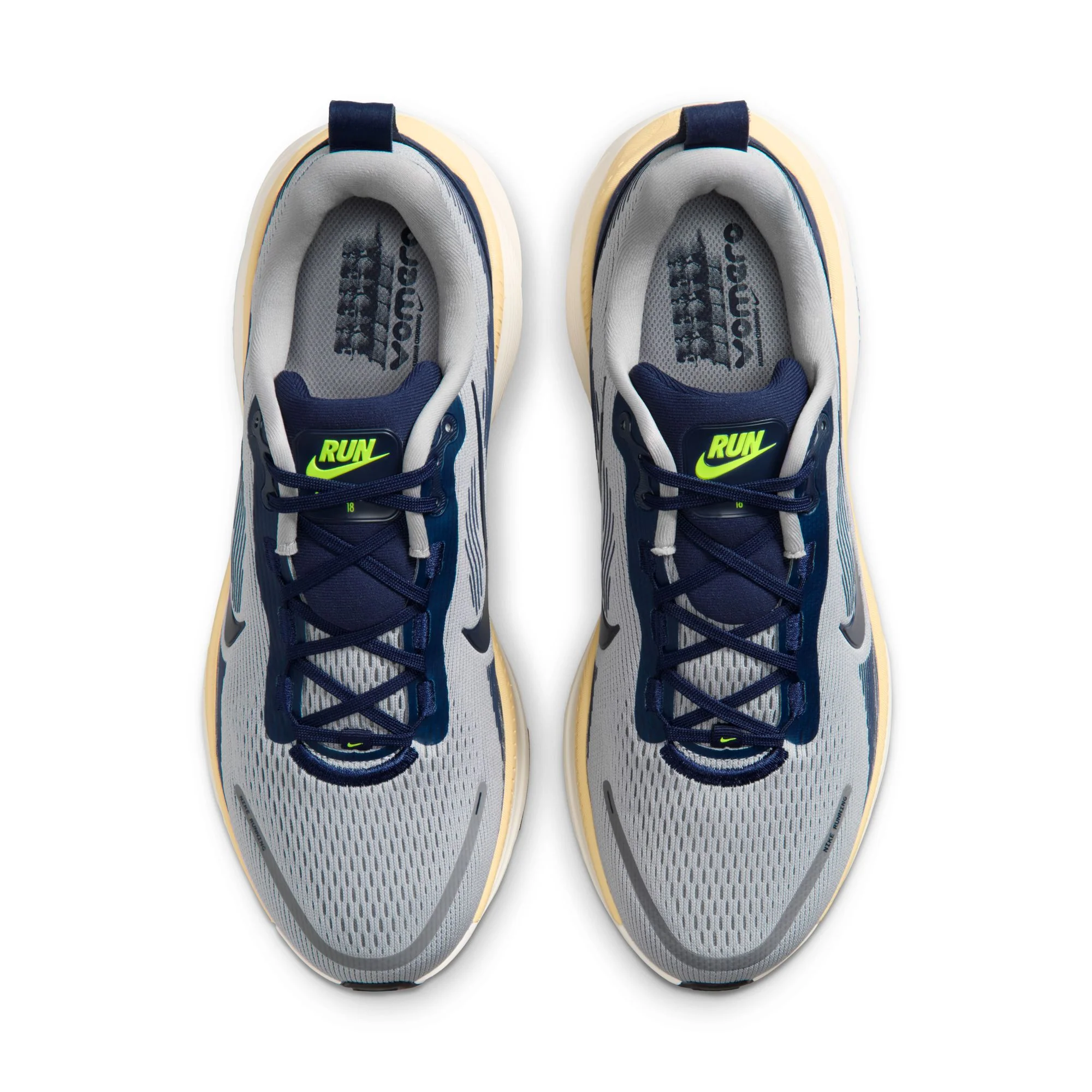 Nike Vomero 18 Color: WOLF GREY/MIDNIGHT NAVY-PEWTER-SAIL Style: IR1812-012 - Image 9