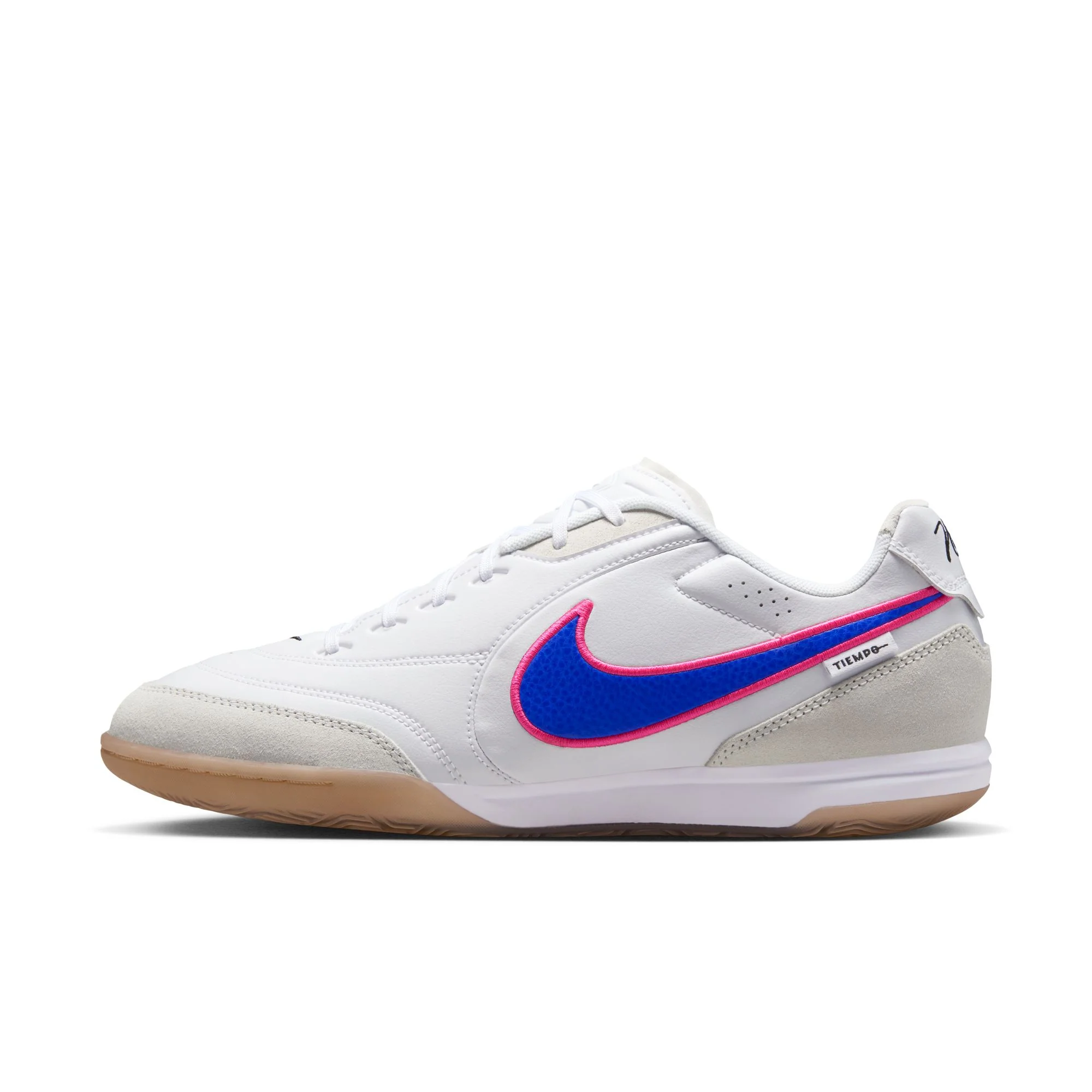 Nike Tiempo Streetgato Indoor/Court Low-Top Soccer Shoes Color: White/racer Blue-pink Blast Style: HQ7017-146 - Image 4