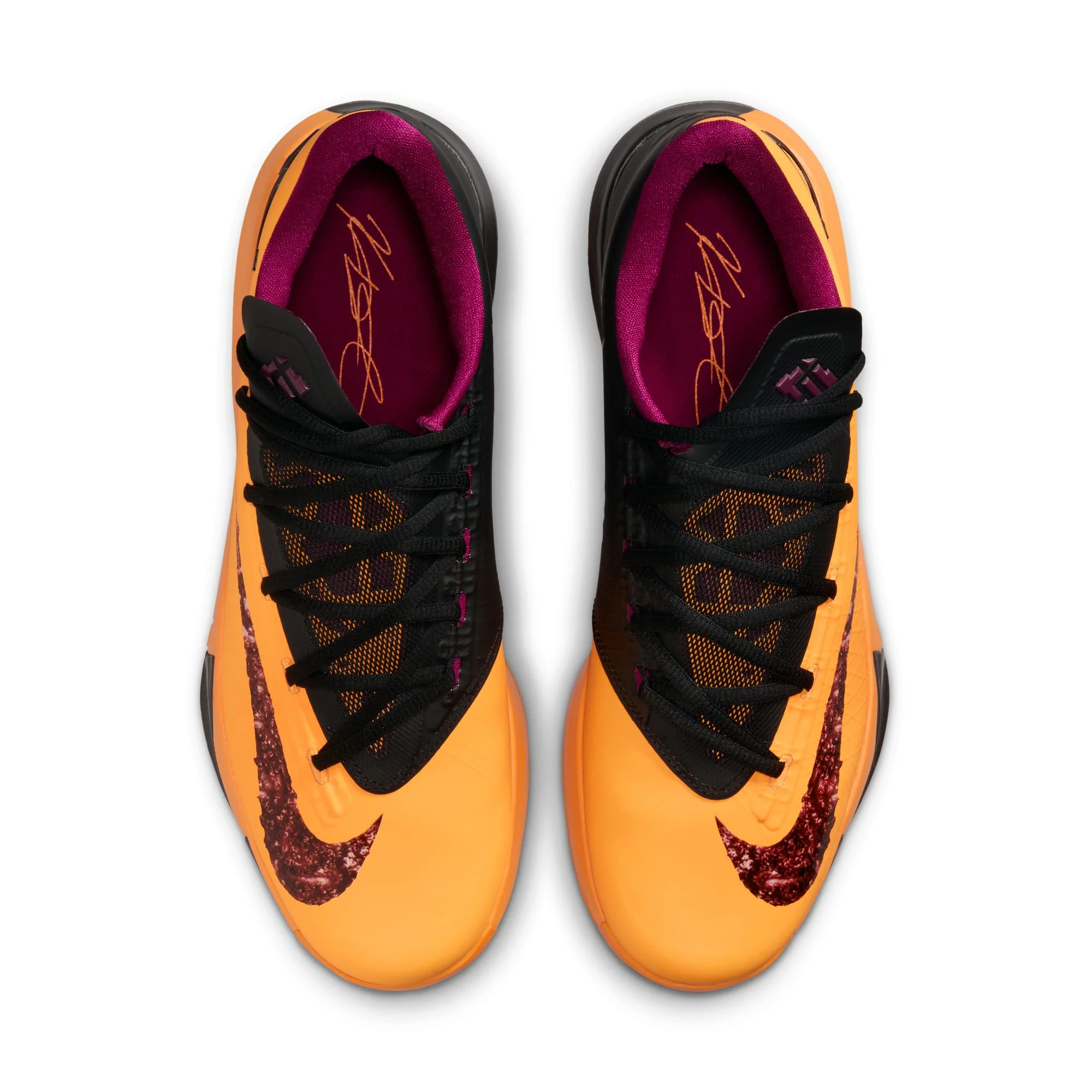 Nike Zoom KD 6 Men's Shoes Color: Laser Orange/raspberry Red-black Style: IB6903-800 - Image 8