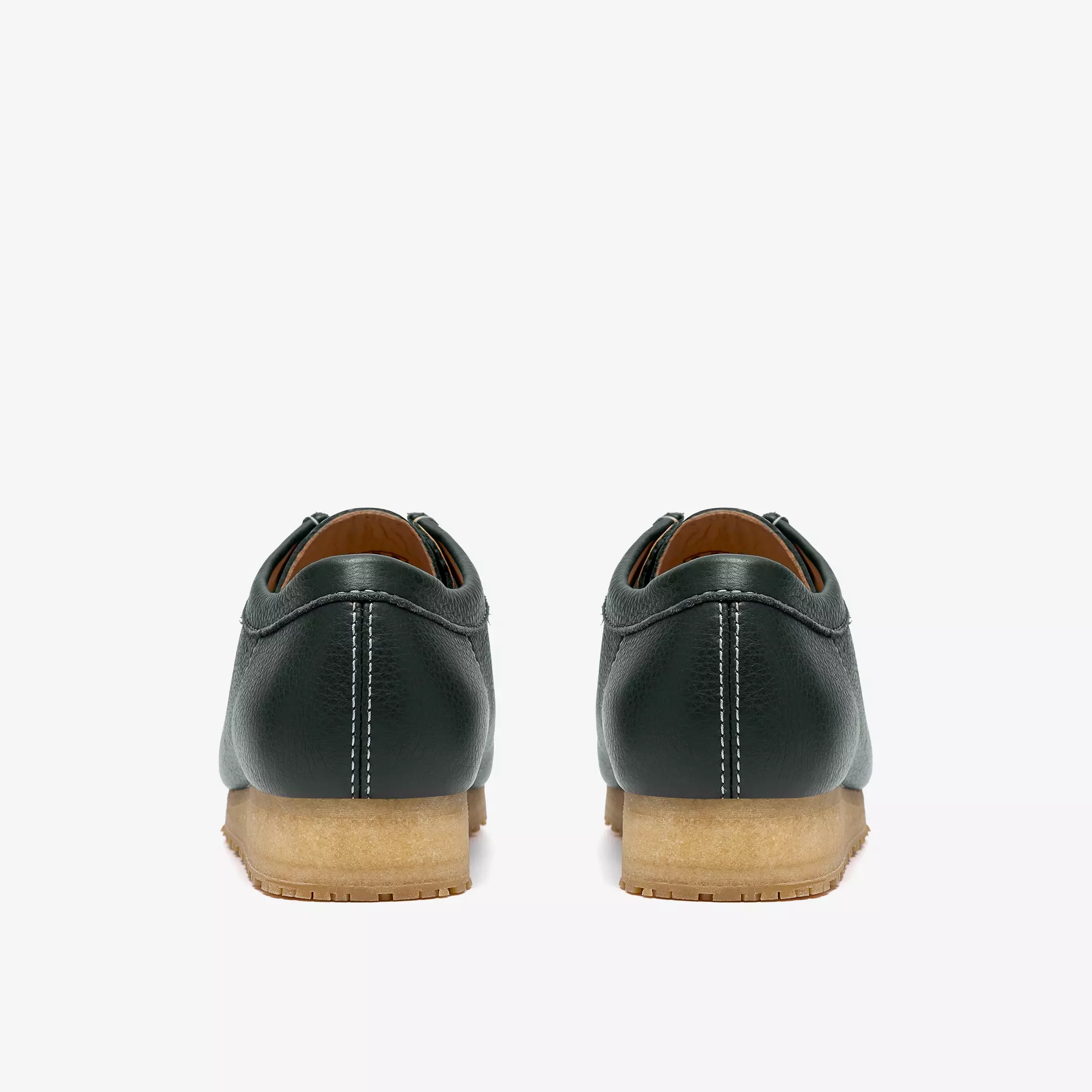 Clarks Wallabee RB Mens Shoes Color: Dark Green Leather Style: 26185656 - Image 2